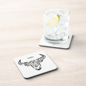 白黒の部族牛 コースター (右側)