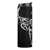 白黒の部族牛 タンブラー (回転左)