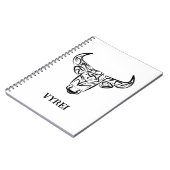 白黒の部族牛 ノートブック (左側)