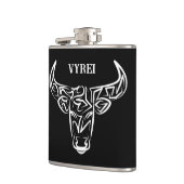 白黒の部族牛 フラスク (左)