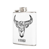 白黒の部族牛 フラスク (左)