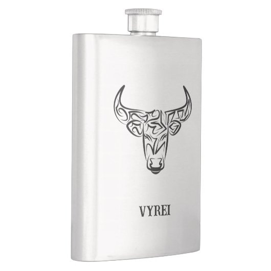 白黒の部族牛 フラスク (右)