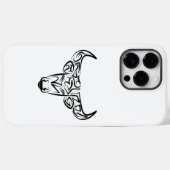 白黒の部族牛 Case-Mate iPhoneケース (裏面 (横))
