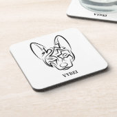 白黒の部族犬 コースター (左側)