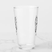 白黒の部族犬 タンブラーグラス (左)