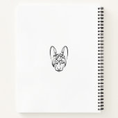 白黒の部族犬 ノートブック (裏面)