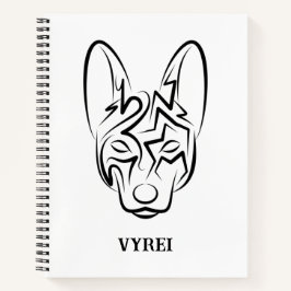 白黒の部族犬 ノートブック