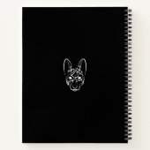 白黒の部族犬 ノートブック (裏面)