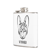 白黒の部族犬 フラスク (左)