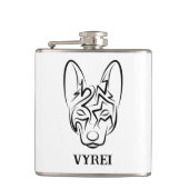 白黒の部族犬 フラスク (正面)