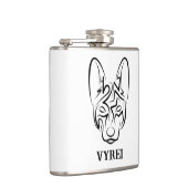 白黒の部族犬 フラスク (右)