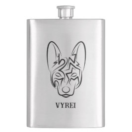 白黒の部族犬 フラスク