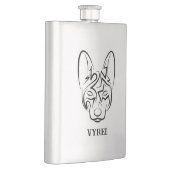 白黒の部族犬 フラスク (右)