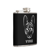 白黒の部族犬 フラスク (右)