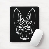 白黒の部族犬 マウスパッド (マウス)