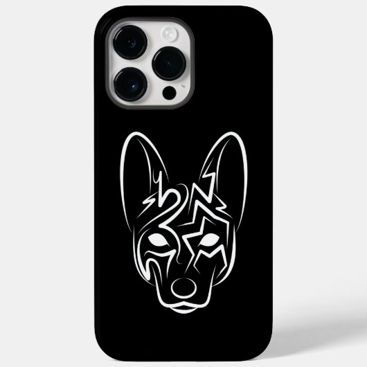 白黒の部族犬 Case-Mate iPhoneケース (裏面)