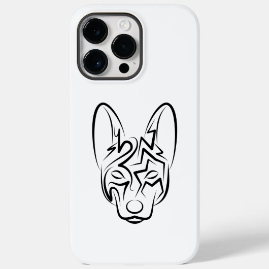 白黒の部族犬 Case-Mate iPhoneケース (裏面)