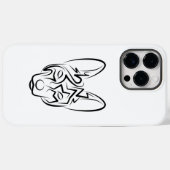 白黒の部族犬 Case-Mate iPhoneケース (裏面 (横))