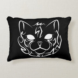 白黒の部族猫 アクセントクッション