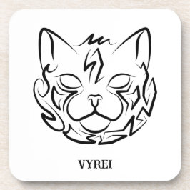 白黒の部族猫 コースター