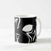 白黒の部族猫 コーヒーマグカップ (正面右)