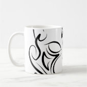 白黒の部族猫 コーヒーマグカップ (左)