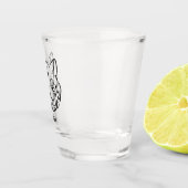 白黒の部族猫 ショットグラス (右)