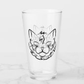 白黒の部族猫 タンブラーグラス (裏面)