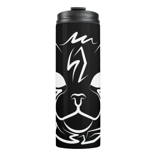 白黒の部族猫 タンブラー (正面)