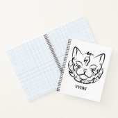 白黒の部族猫 ノートブック (内部)