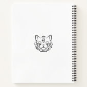 白黒の部族猫 ノートブック (裏面)