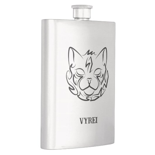 白黒の部族猫 フラスク (右)