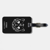 白黒の部族猫 ラゲッジタグ (裏面横)