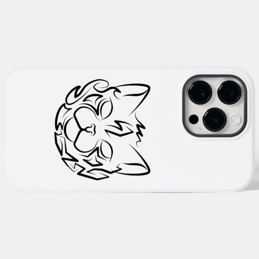 白黒の部族猫 Case-Mate iPhoneケース (裏面 (横))