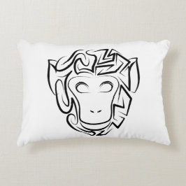 白黒の部族猿 アクセントクッション