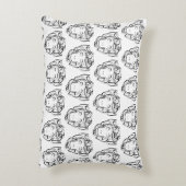 白黒の部族猿 アクセントクッション (裏面(縦))