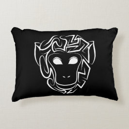 白黒の部族猿 アクセントクッション