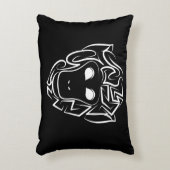 白黒の部族猿 アクセントクッション (正面(垂直))