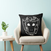 白黒の部族猿 クッション (椅子)