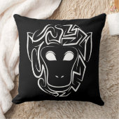 白黒の部族猿 クッション (ブランケット)