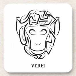 白黒の部族猿 コースター