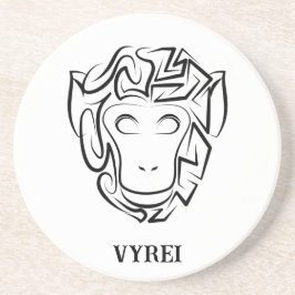 白黒の部族猿 コースター