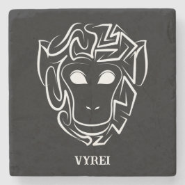 白黒の部族猿 ストーンコースター