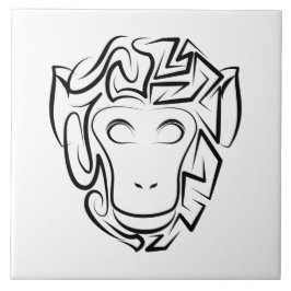 白黒の部族猿 タイル