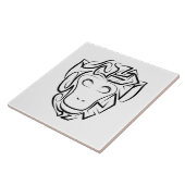 白黒の部族猿 タイル (側面)