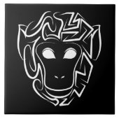 白黒の部族猿 タイル (正面)