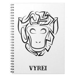 白黒の部族猿 ノートブック