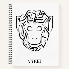 白黒の部族猿 ノートブック