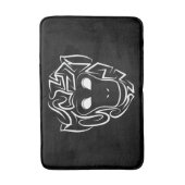 白黒の部族猿 バスマット (正面縦)