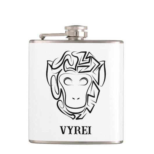 白黒の部族猿 フラスク (正面)